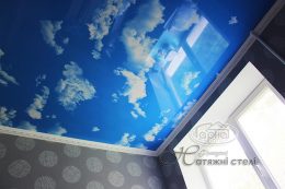 фотопечать на потолке небо