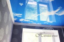 натяжные потолки голубое небо с фотопечатью