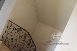 натяжные потолки под углом