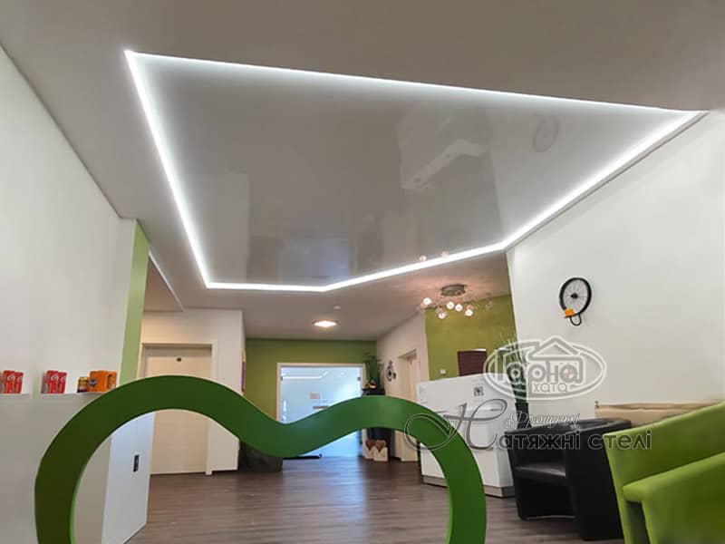 натяжні стелі в залі